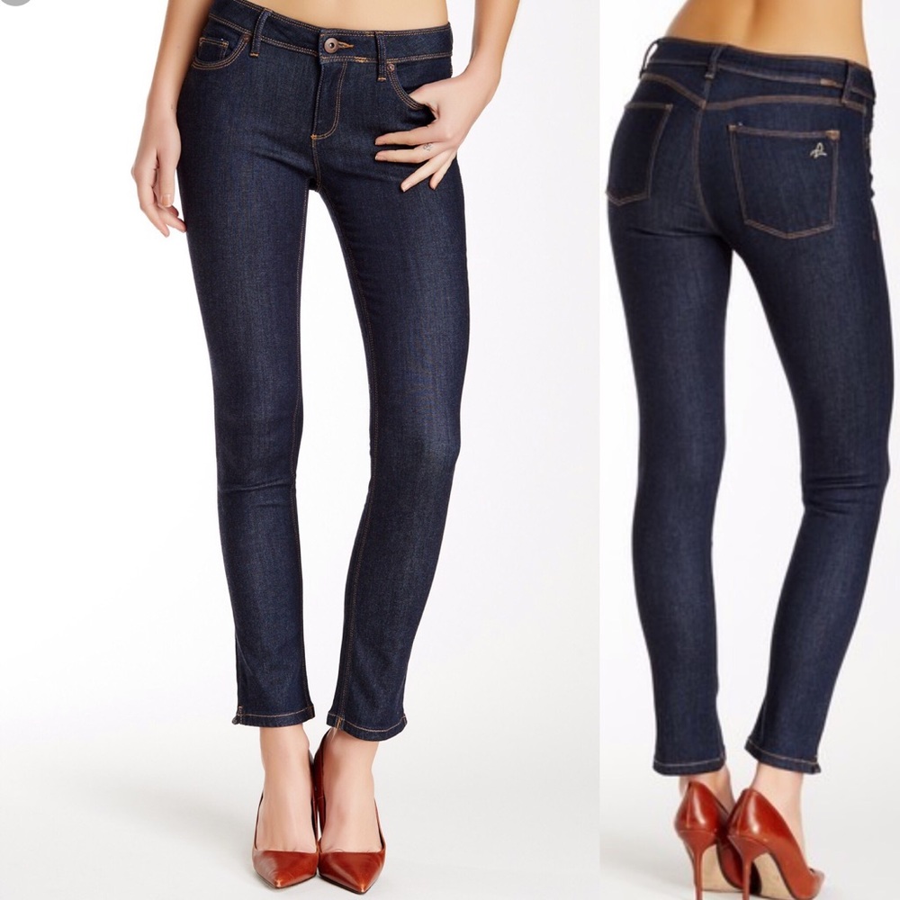 DL1961 ANGEL mid-rise Skinny Ankle Dark Jeans